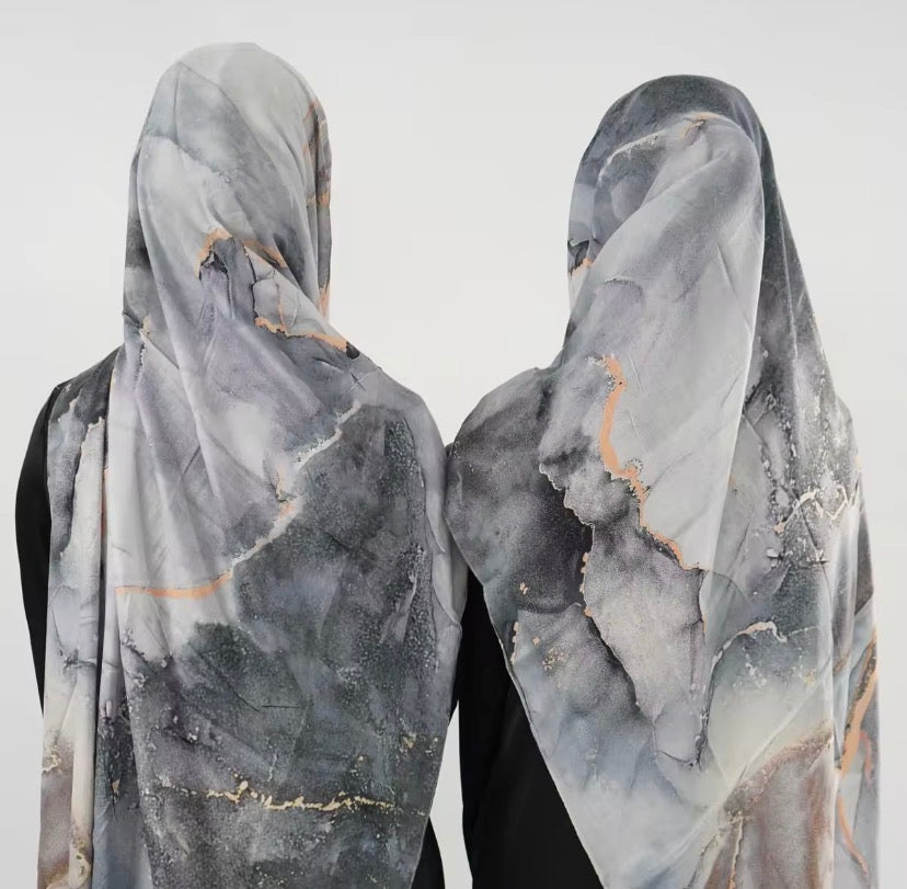 Hijab Imprimé Kintsugi