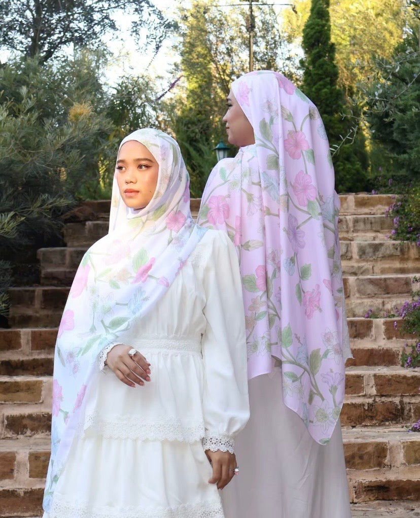 Hijab Fleurs Pastel