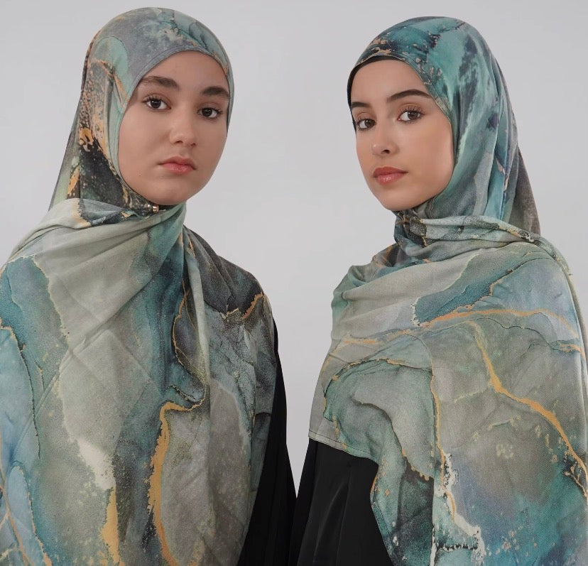 Hijab Imprimé Kintsugi