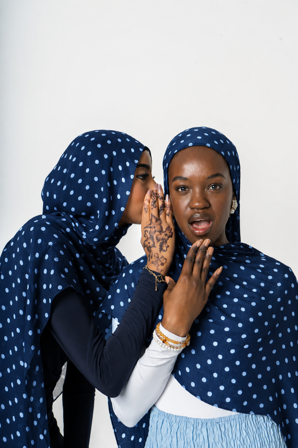 Hijab Mousseline à Pois