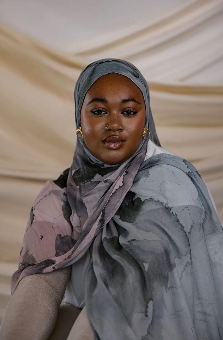 Hijab Imprimé Marbre