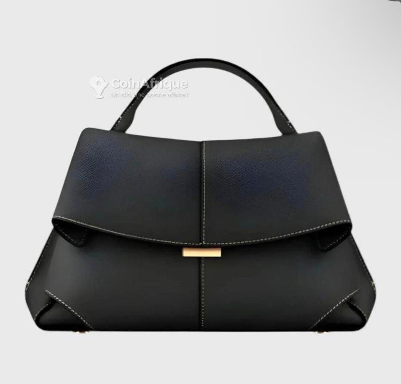 Sac à Main Cuir Grainé Camel – Top Handle & Surpiqûres
