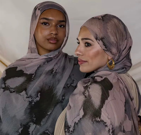 Hijab Imprimé Marbre