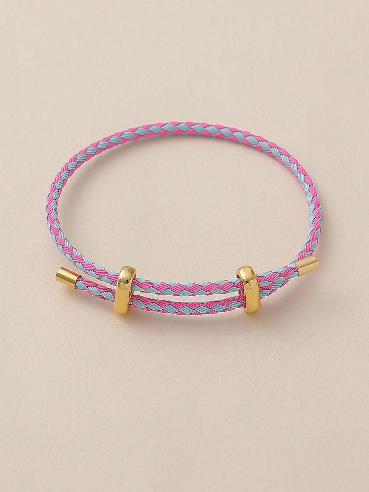 Bracelet Cordon Tressé — Fermoir H Doré