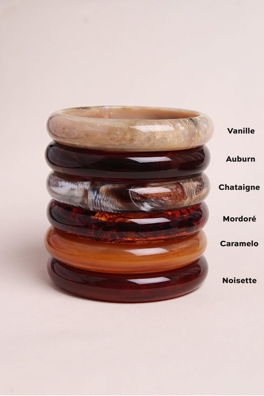 Bracelet Jonc en Résine – Collection Tons Chauds