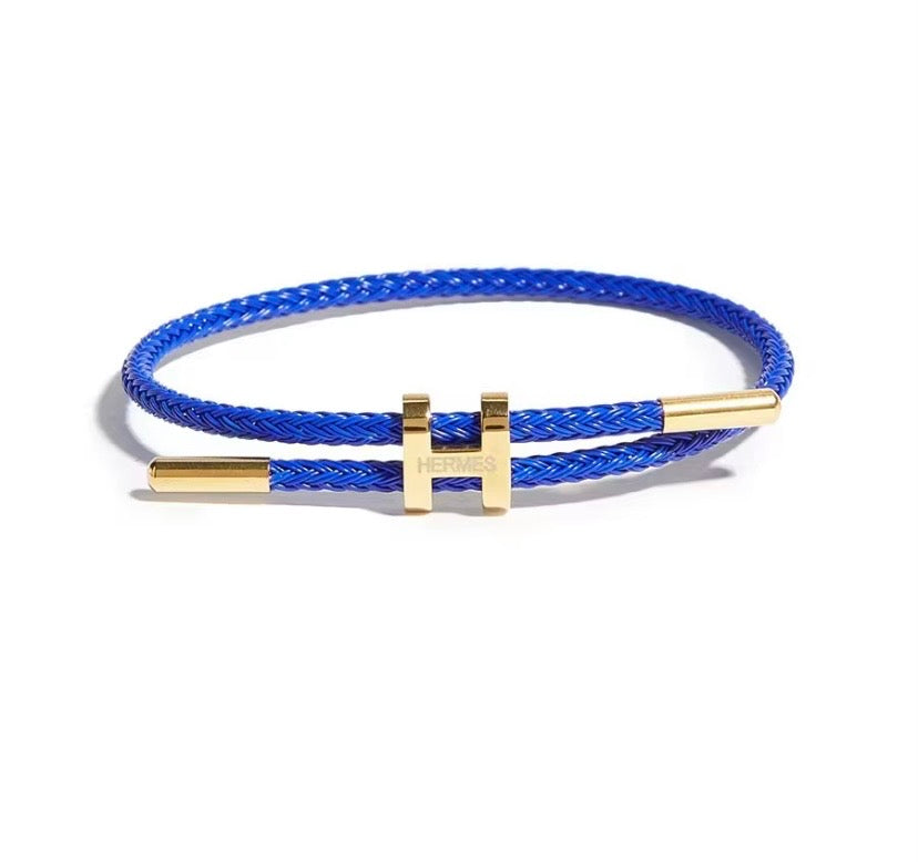 Bracelet Cordon Tressé — Fermoir H Doré