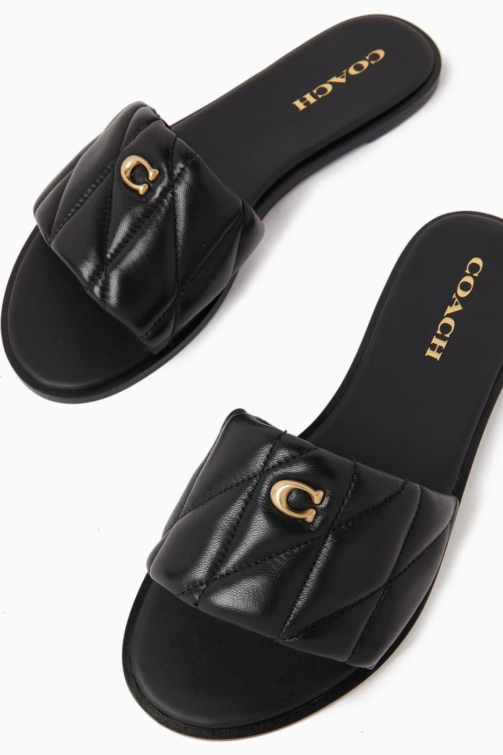 Mule Coach Quilted Noir