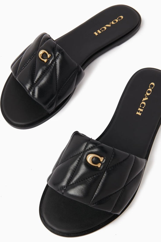 Mule Coach Quilted Noir