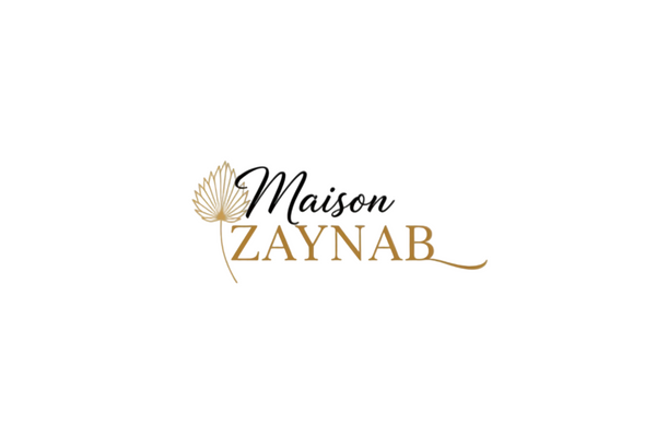 Logo Maison ZAYNAB avec N calligraphique